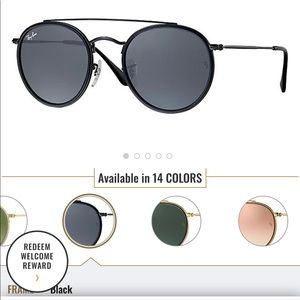 Round double bridge rayban sunglasses
